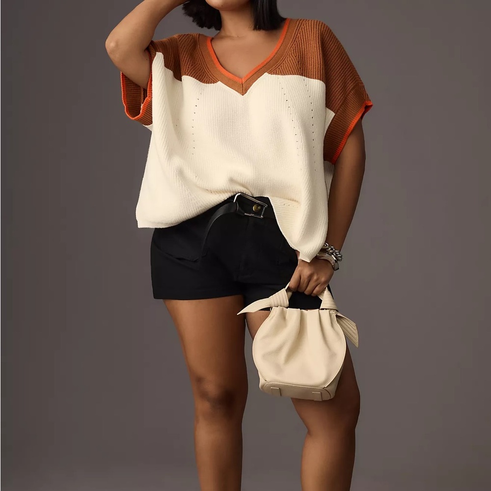 MAEVE Oversized V-Neck Sweater